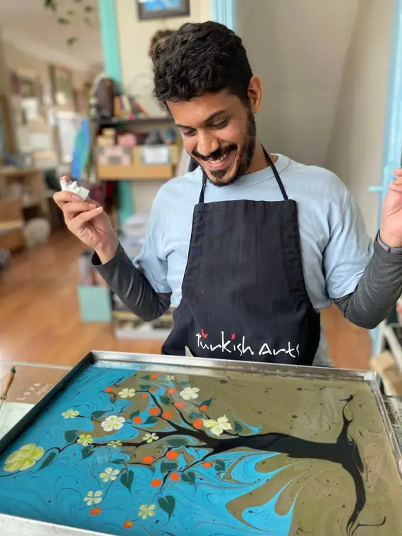 Turkish Marbling Paper Ebru Art Workshop 2